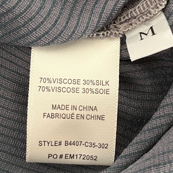 Bella Dahl Eggplant Silk Blend Velvet Long Sleeve Top, Size Medium - Picture 8 of 10